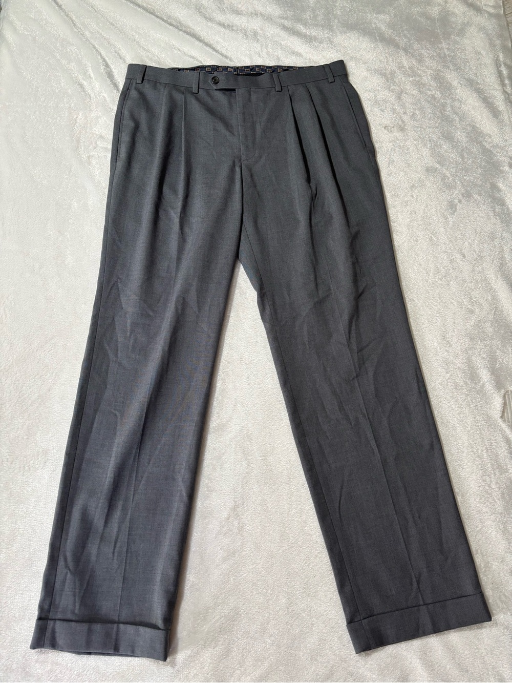 Lauren Ralph Lauren Charcoal Pleated Dress Pants